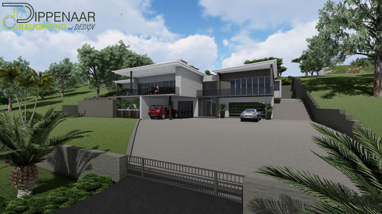 House April - Street view - Photo-realistic Rendering | Dippenaar Draughting & Design